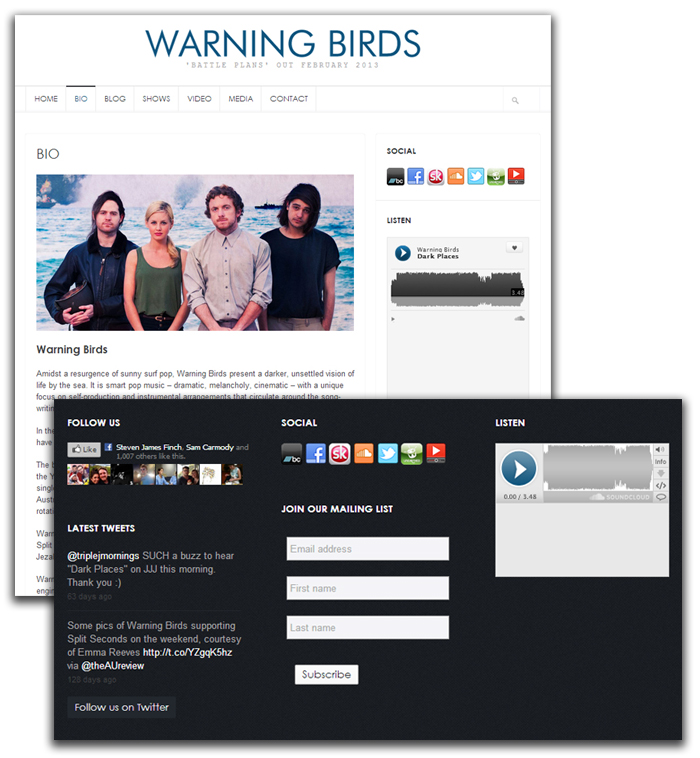 Mobile Website Design - Warning Birds
